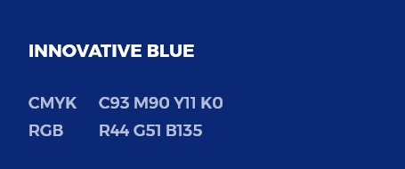Innovative Blue:CMYK(C93 M90 Y11 K0),RGB(R44 G51 B135)